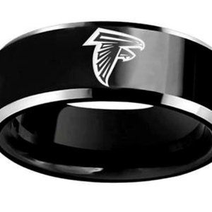 Atlanta Falcons Stainless Steel Band Ring